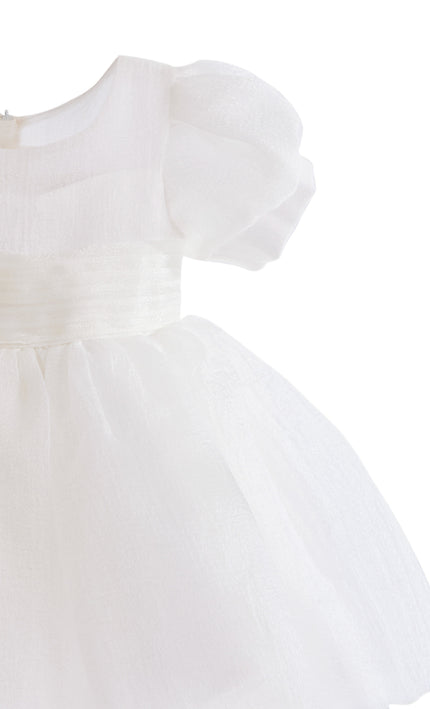 kids atelier tulleen Ivory Brixton Puff-Sleeve Party Dress