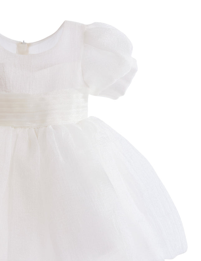 kids atelier tulleen Ivory Brixton Puff-Sleeve Party Dress