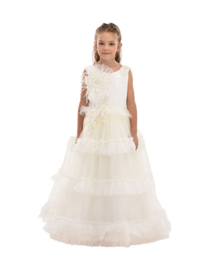 Off White Jasmine Tulle Dress