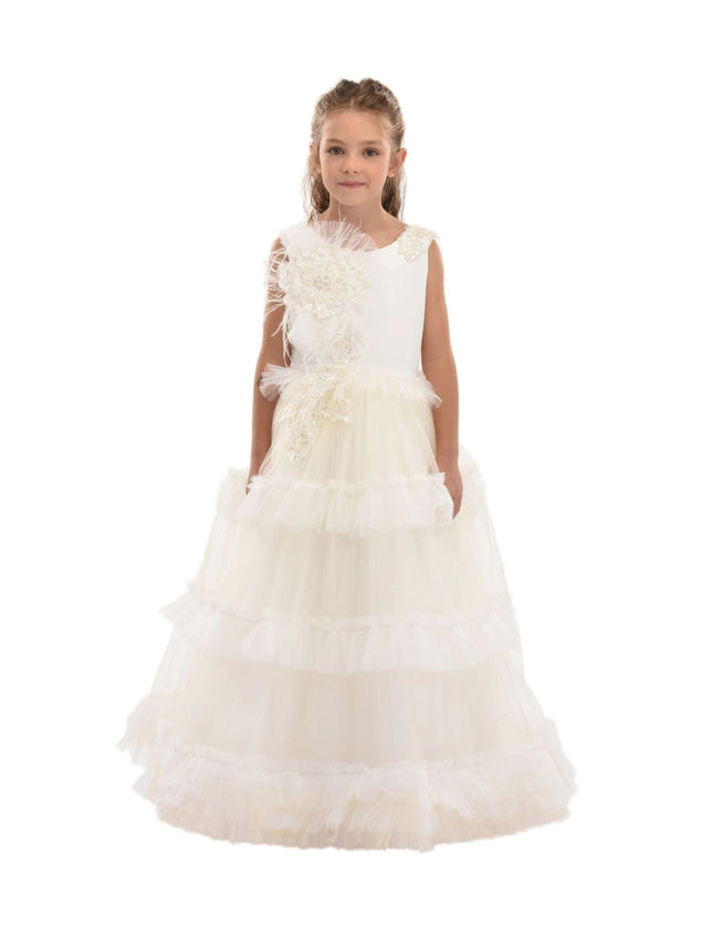 Off White Jasmine Tulle Dress
