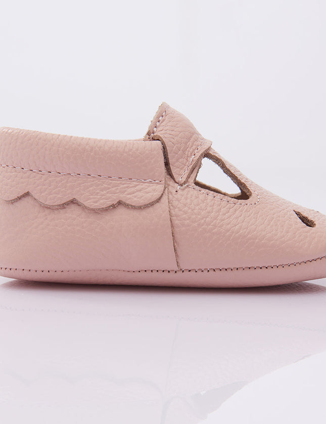 Pink Perforated Booties