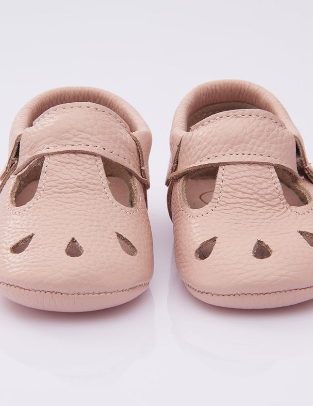 Pink Perforated Booties