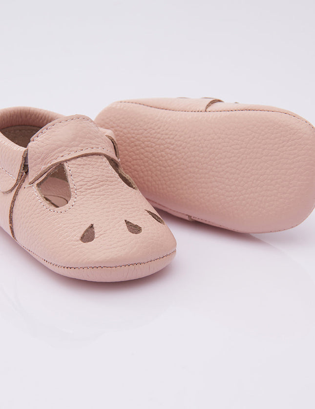 Pink Perforated Booties