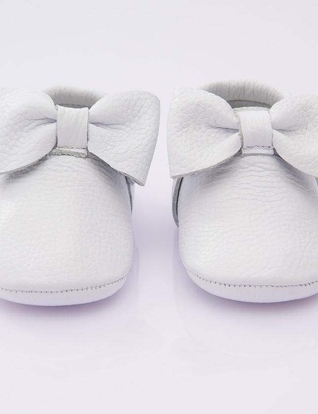 White Bow Booties