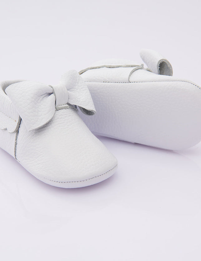 White Bow Booties