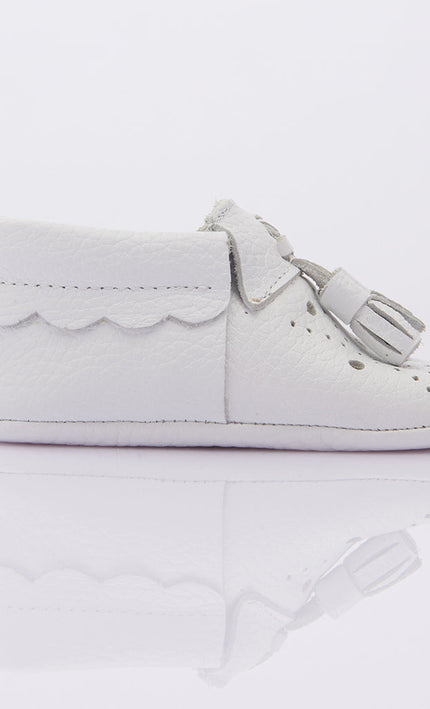 White Tassel Booties