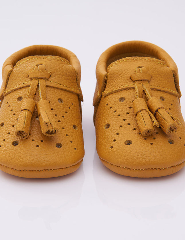 Yellow Tassel Booties