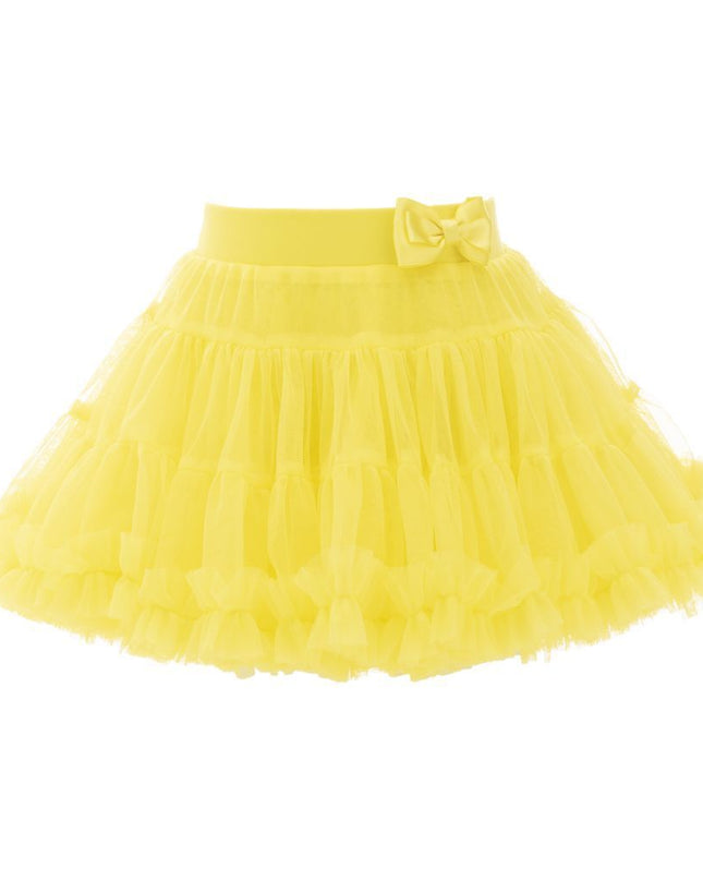 Yellow Bow Tutu Skirt