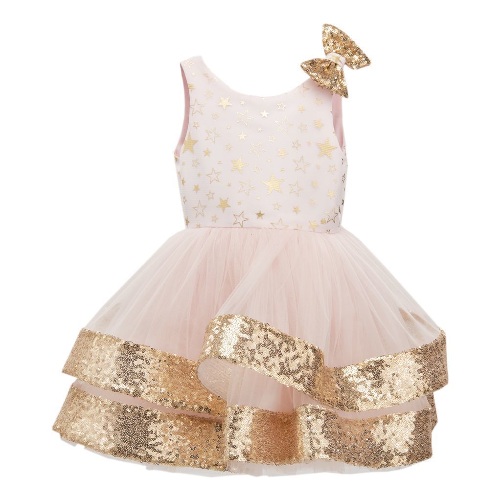 kids-atelier-tulleen-kid-girl-pink-glitter-gold-star-dress-ss19411-pink-gold-glitter