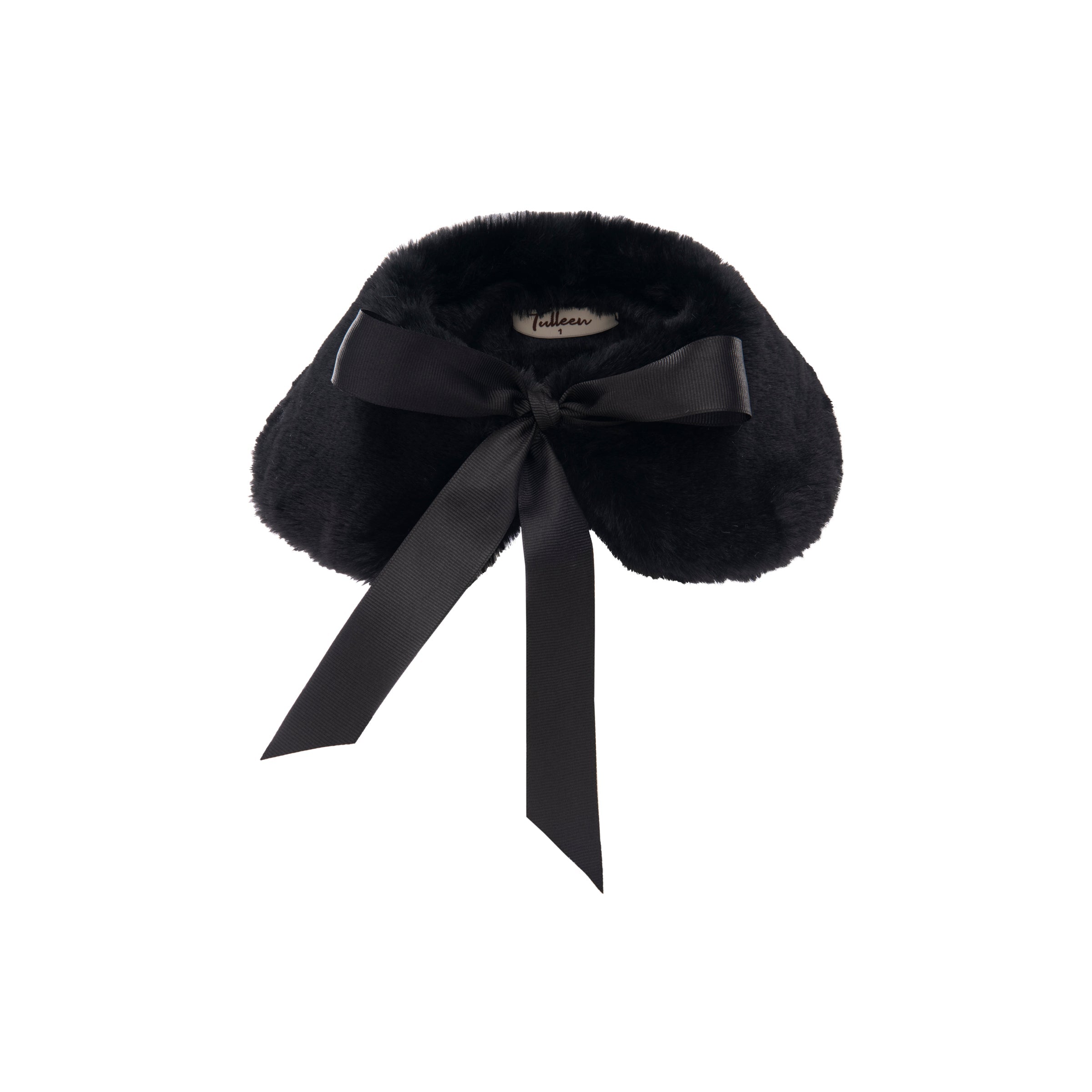 kids-atelier-tulleen-kid-girl-black-faux-fur-stole-t922301-black