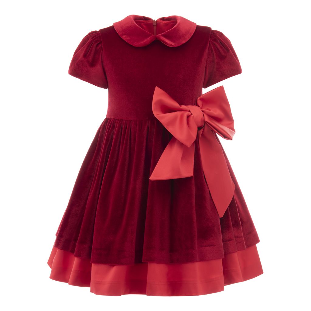 kids-atelier-tulleen-kid-girl-red-velvet-bow-jersey-dress-th-2101-red