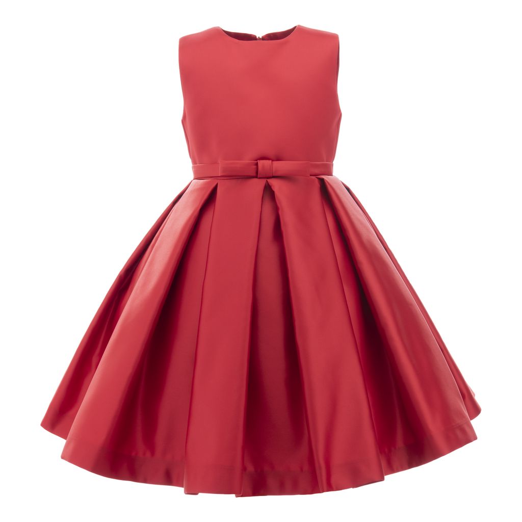 kids-atelier-tulleen-kid-girl-red-pleated-satin-dress-th-2102-red