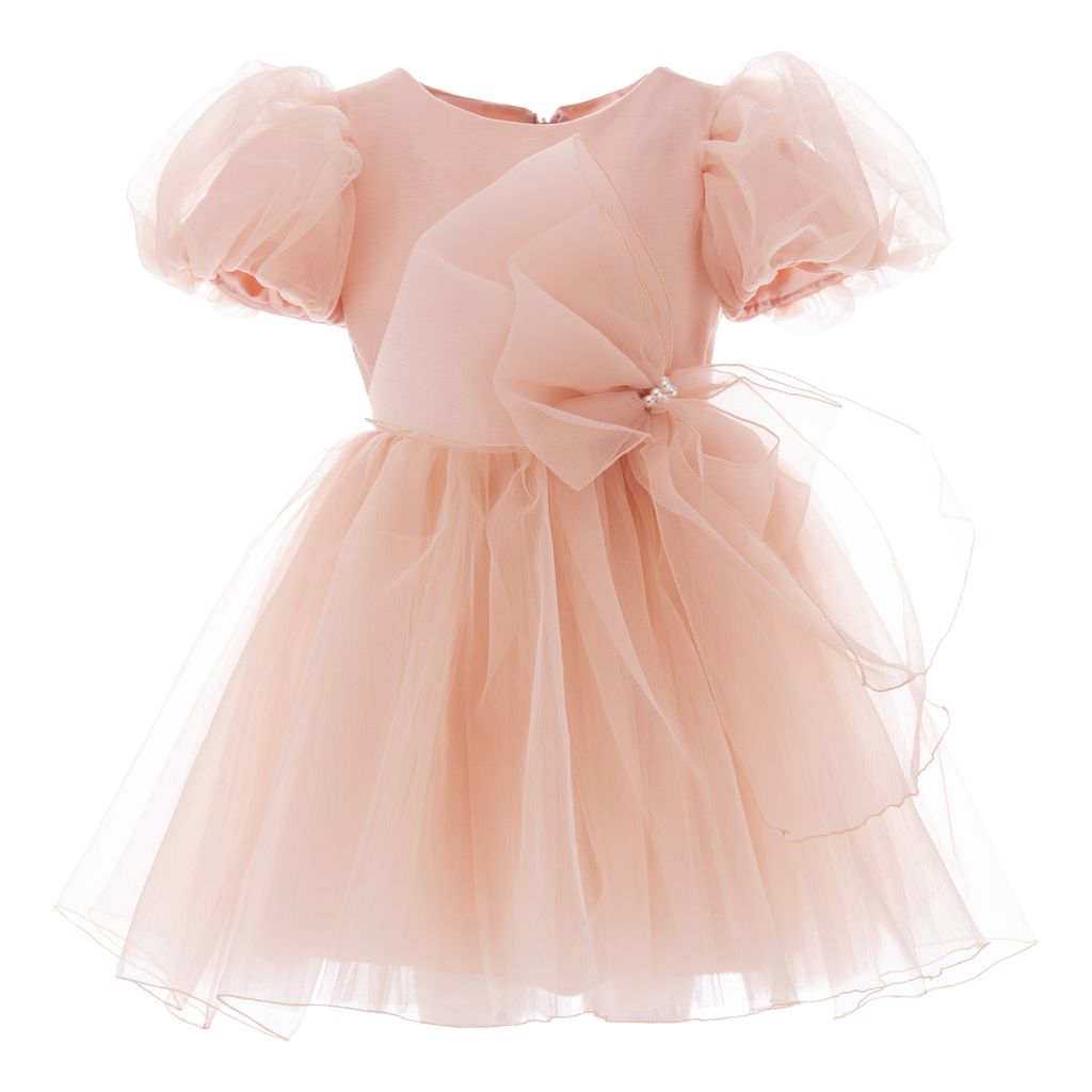Tulleen Pink Dotted Glitter Tulle Dress 8Y / Pink
