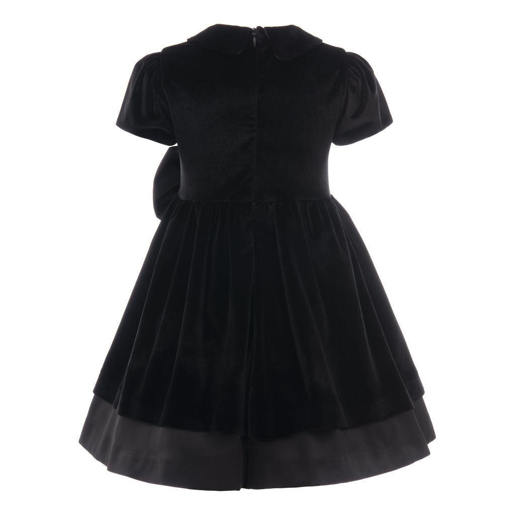 The Black Velvet Bow Jersey Dress by Tulleen 
